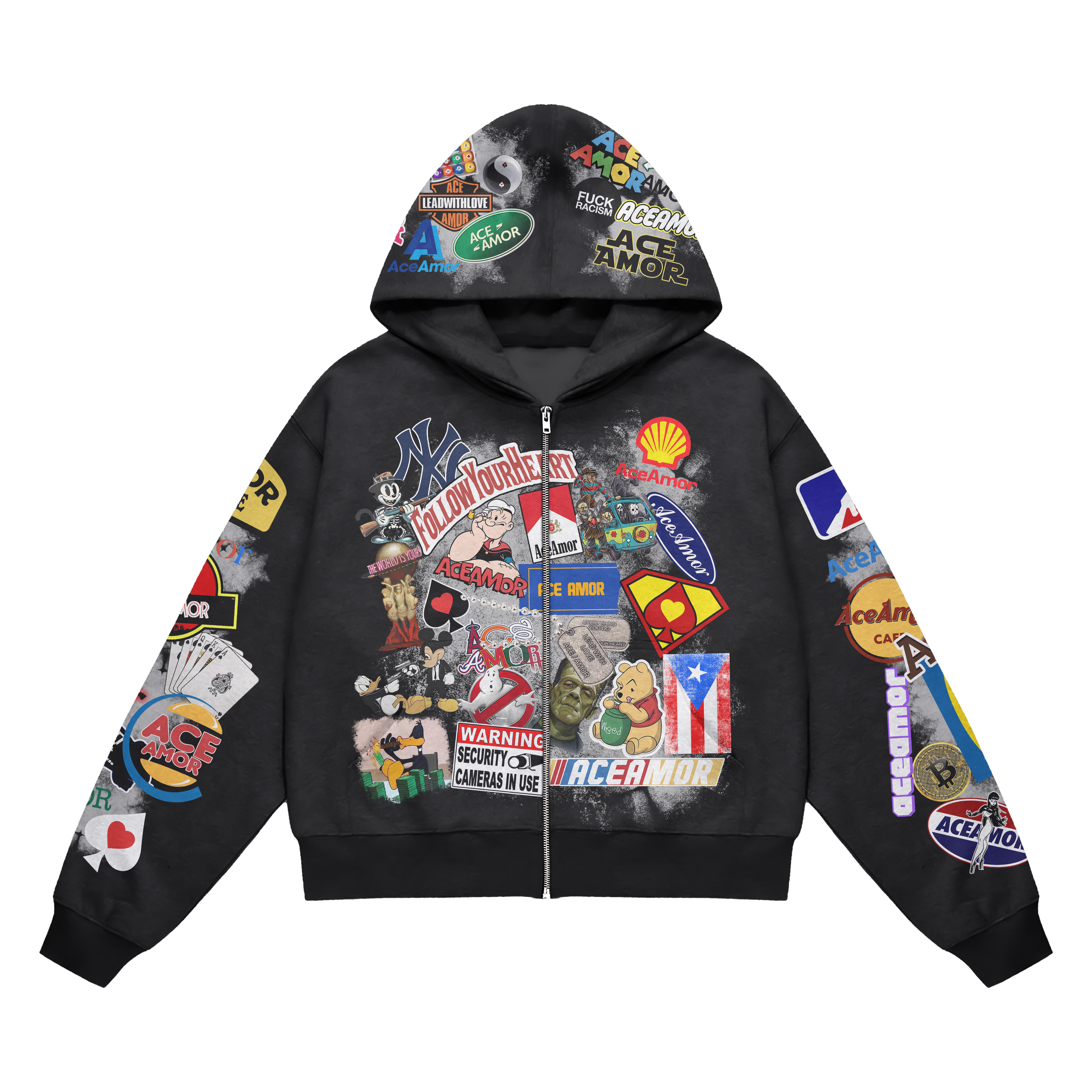 Nostalgia Thermal Hoodie - Black