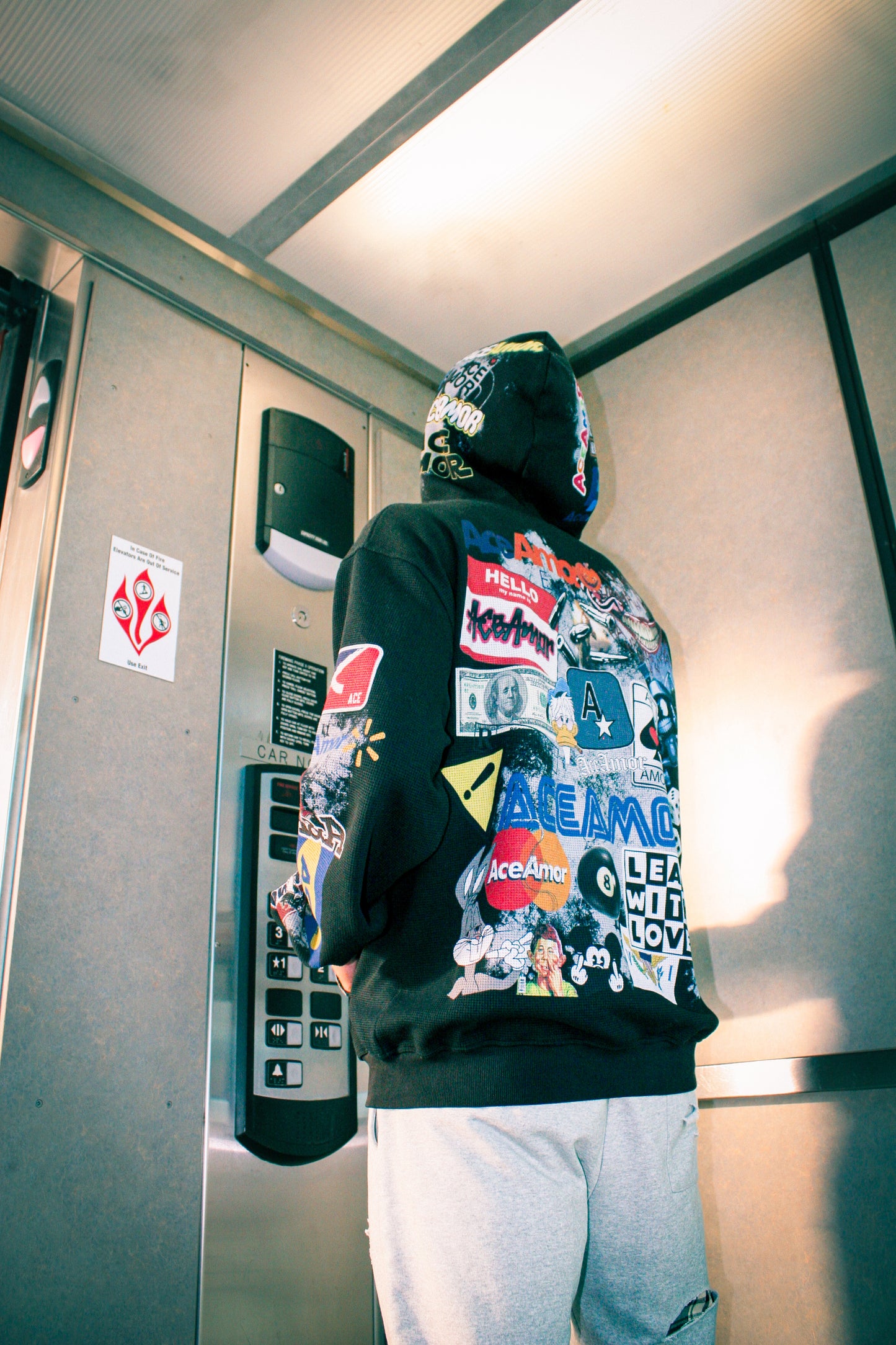 Nostalgia Thermal Hoodie - Black