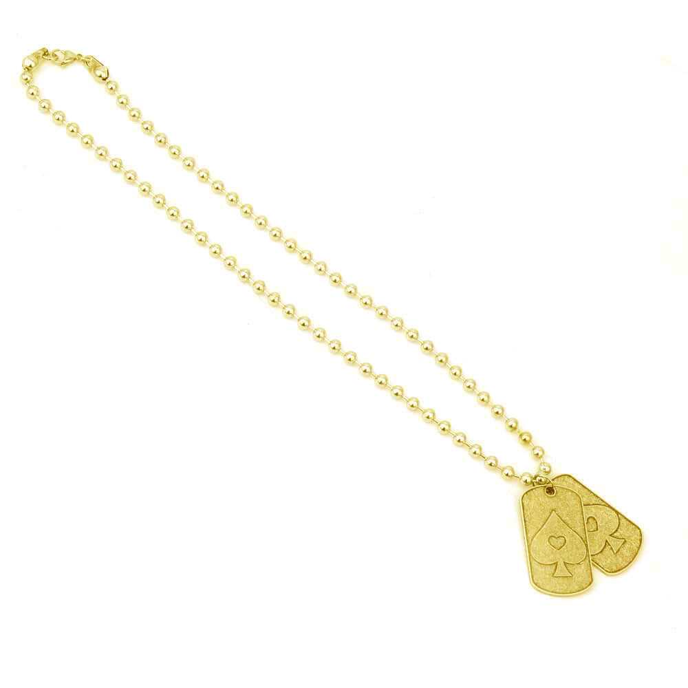 Dog Tag Necklace - Gold