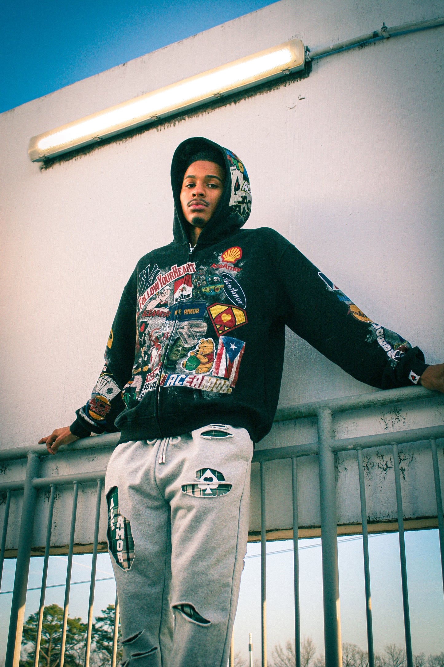 Nostalgia Thermal Hoodie - Black