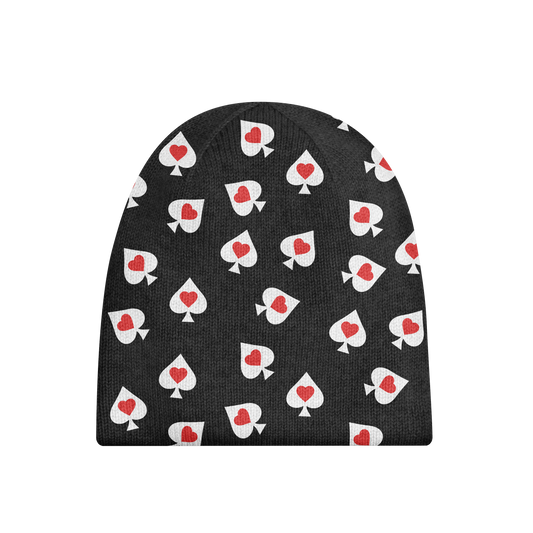 All Over Logo Beanie - Black