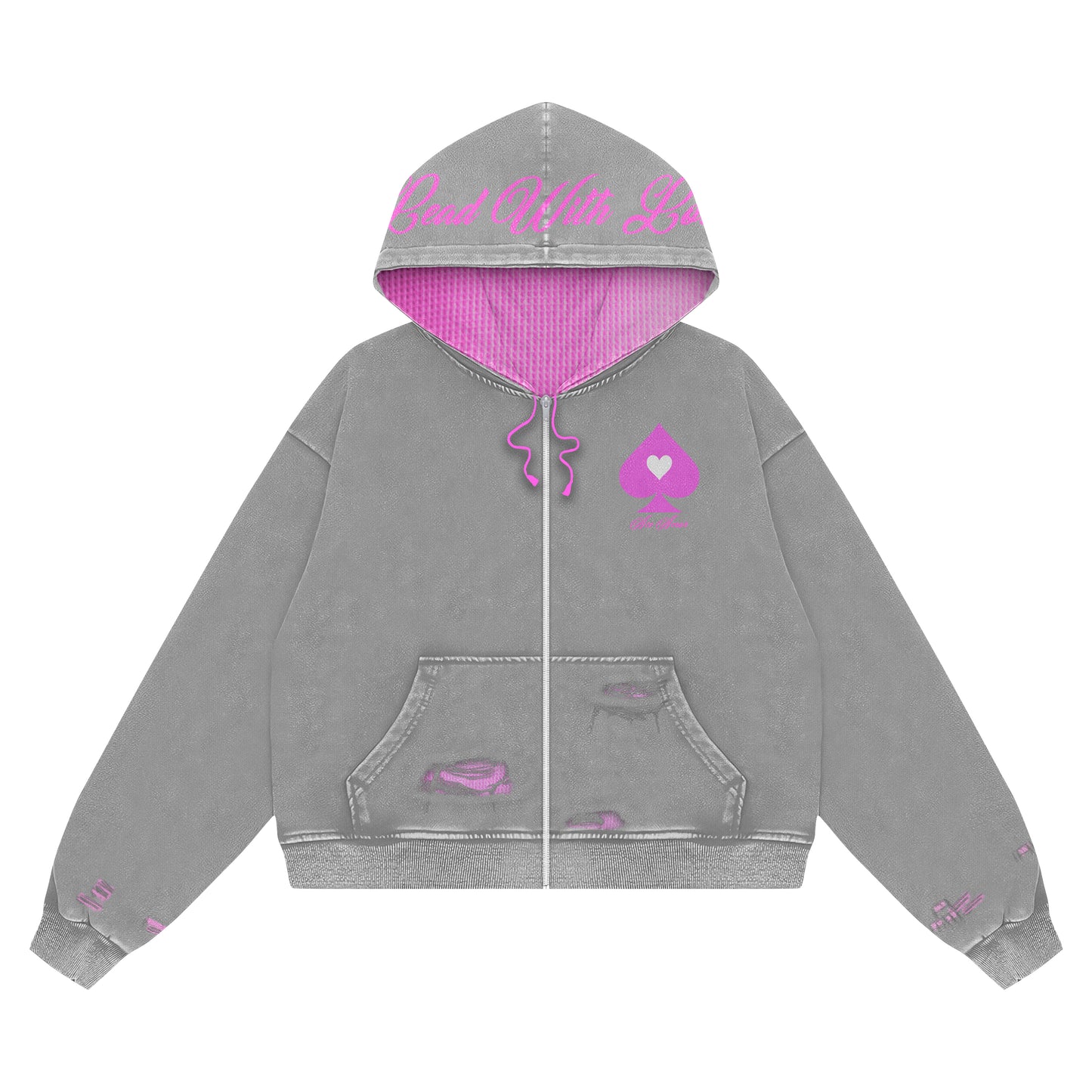 Classic Zip Up Hoodie - Grey