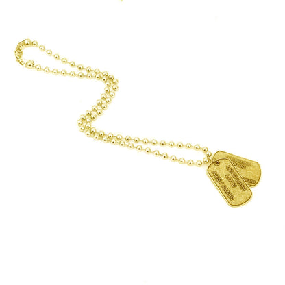 Dog Tag Necklace - Gold
