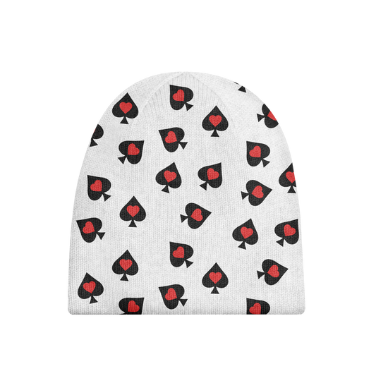 All Over Logo Beanie - White