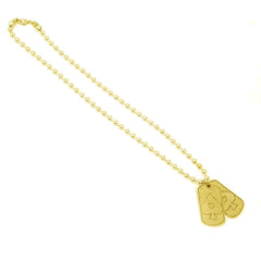 Dog Tag Necklace - Gold