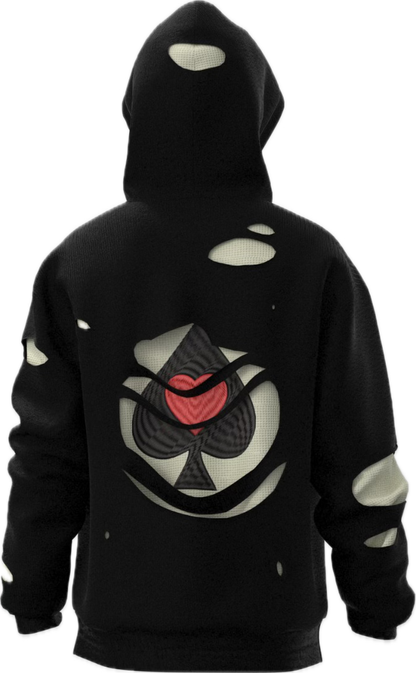 Ripped Hoodie - Black